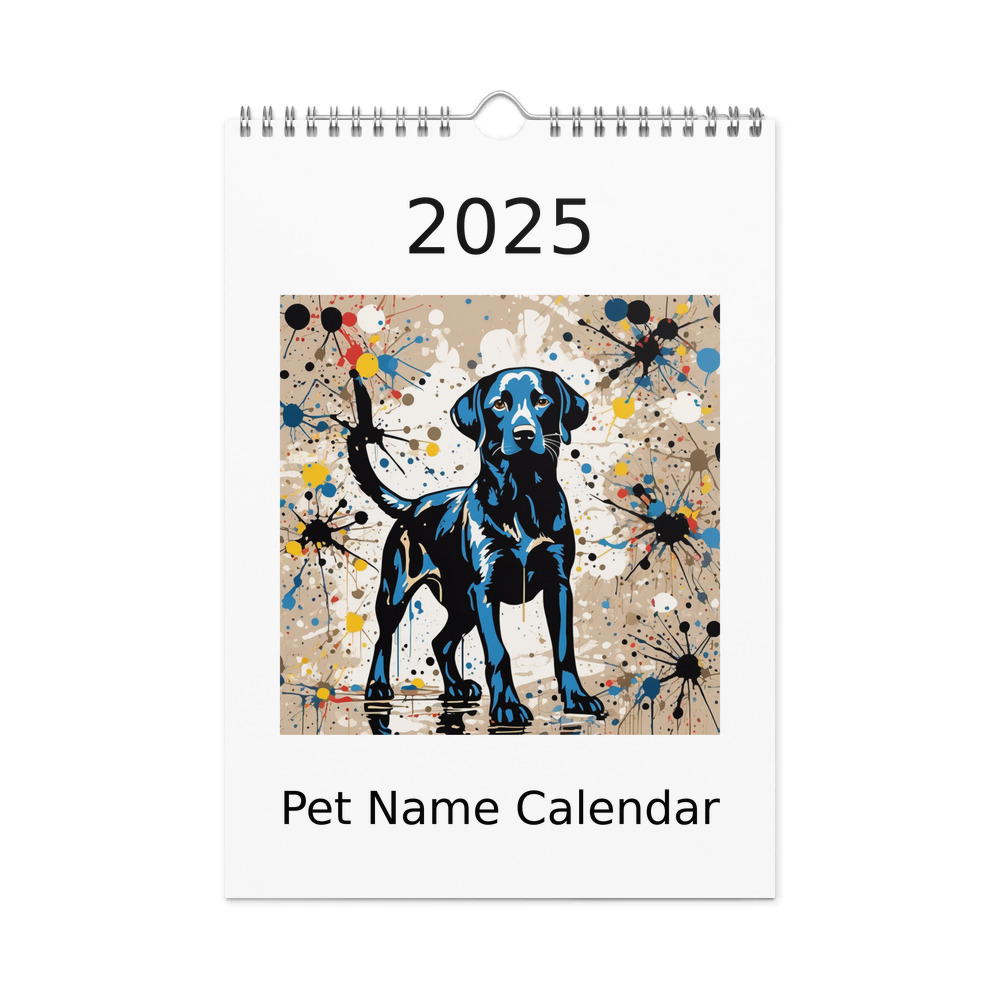 PugMug Custom Black Labrador Retriever Wall Calendar (2026)