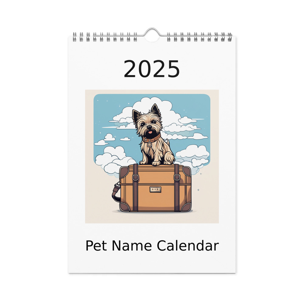 PugMug Custom Cairn Terrier Wall Calendar (2026)