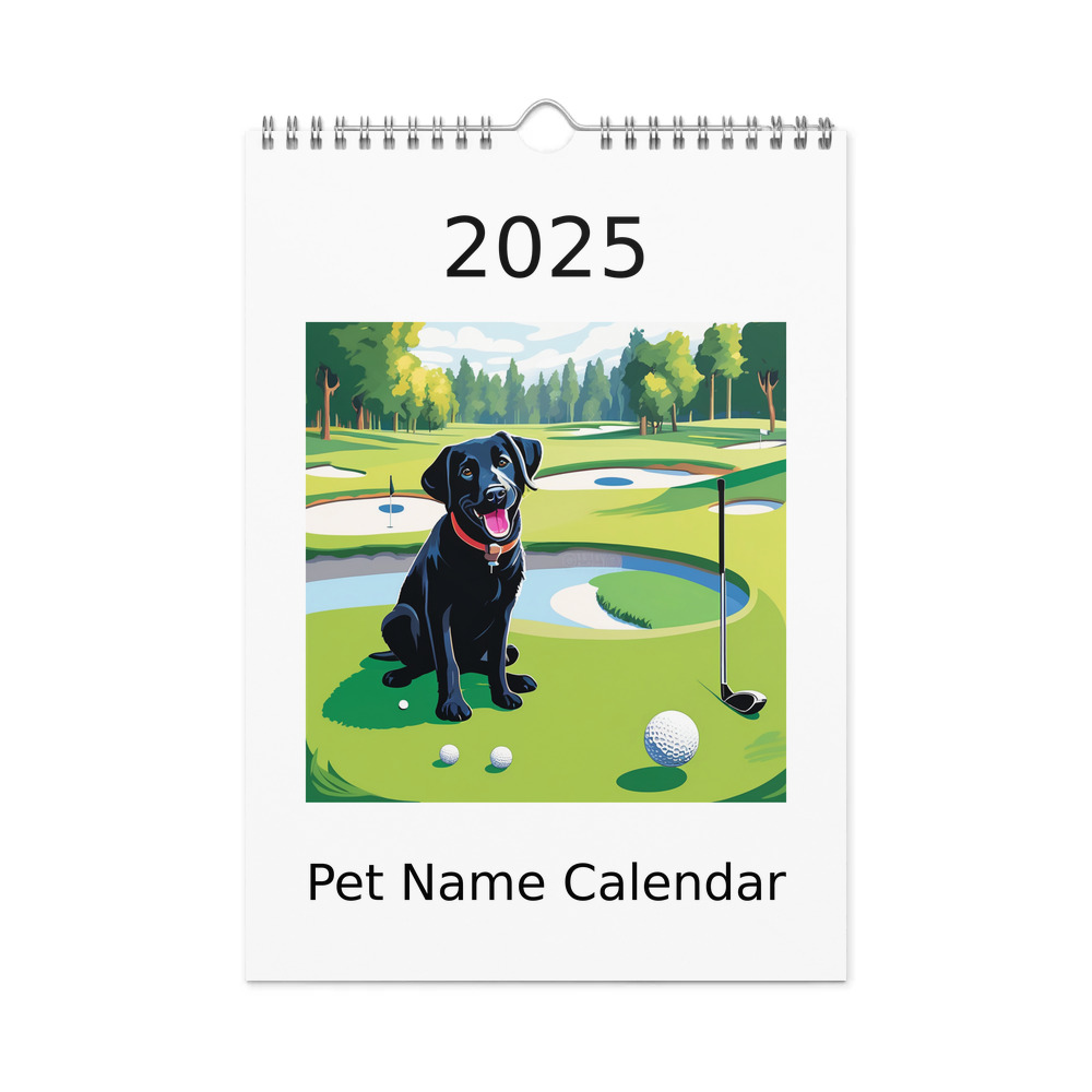 PugMug Custom Black Labrador Retriever Wall Calendar (2026)