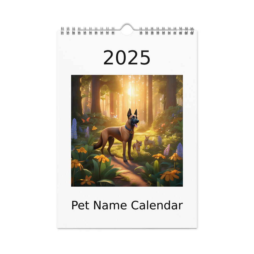 PugMug Custom Belgian Malinois Wall Calendar (2026)