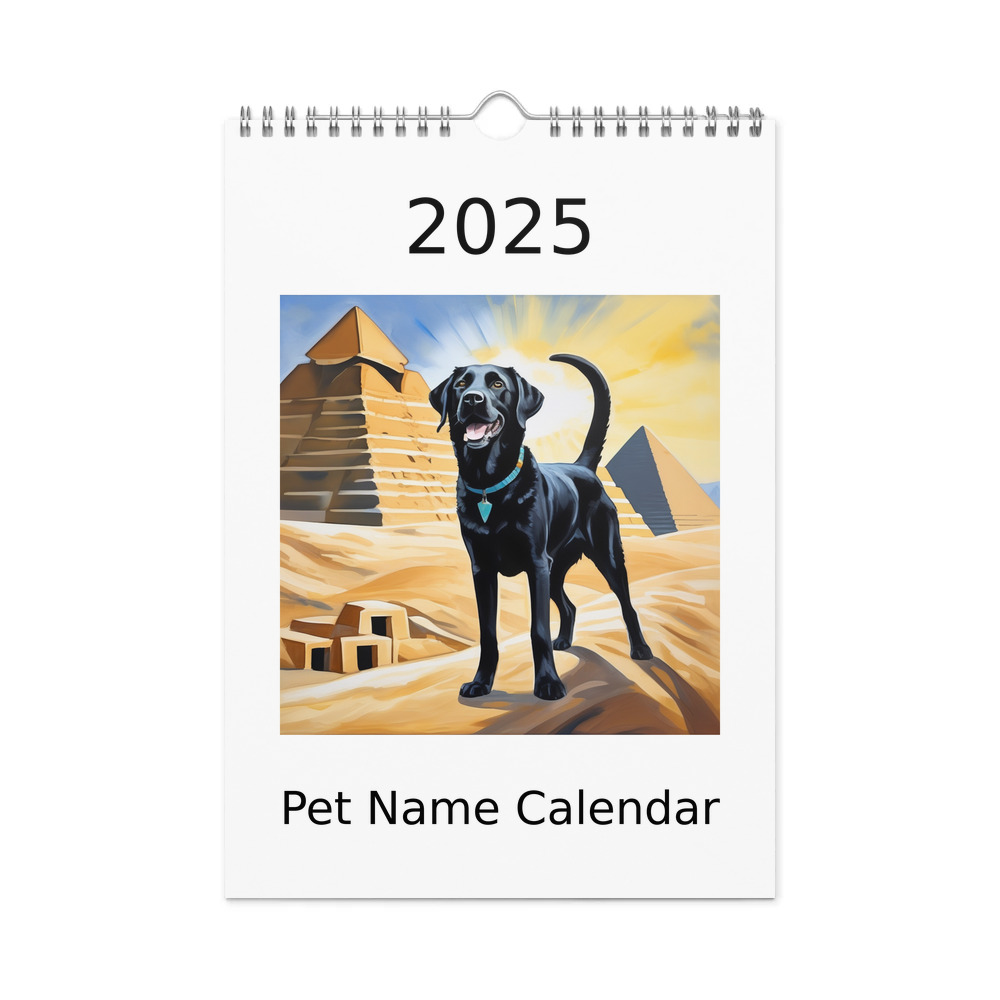 PugMug Custom Black Labrador Retriever Wall Calendar (2026)