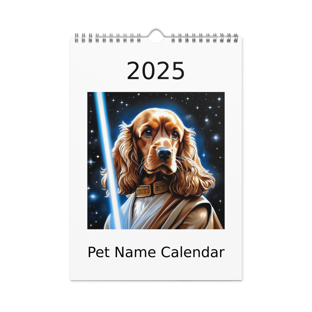 PugMug Custom Cocker Spaniel Wall Calendar (2026)