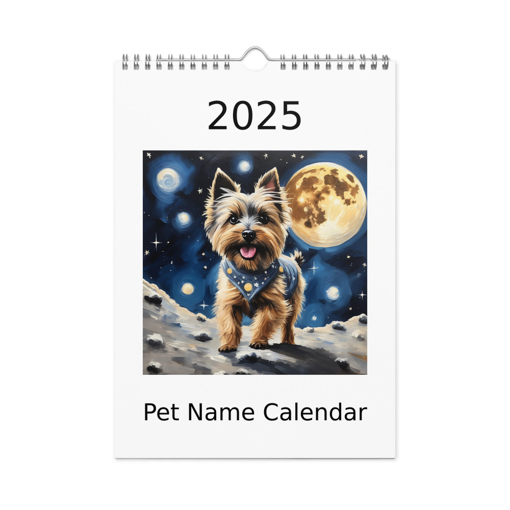 PugMug Custom Cairn Terrier Wall Calendar (2026)