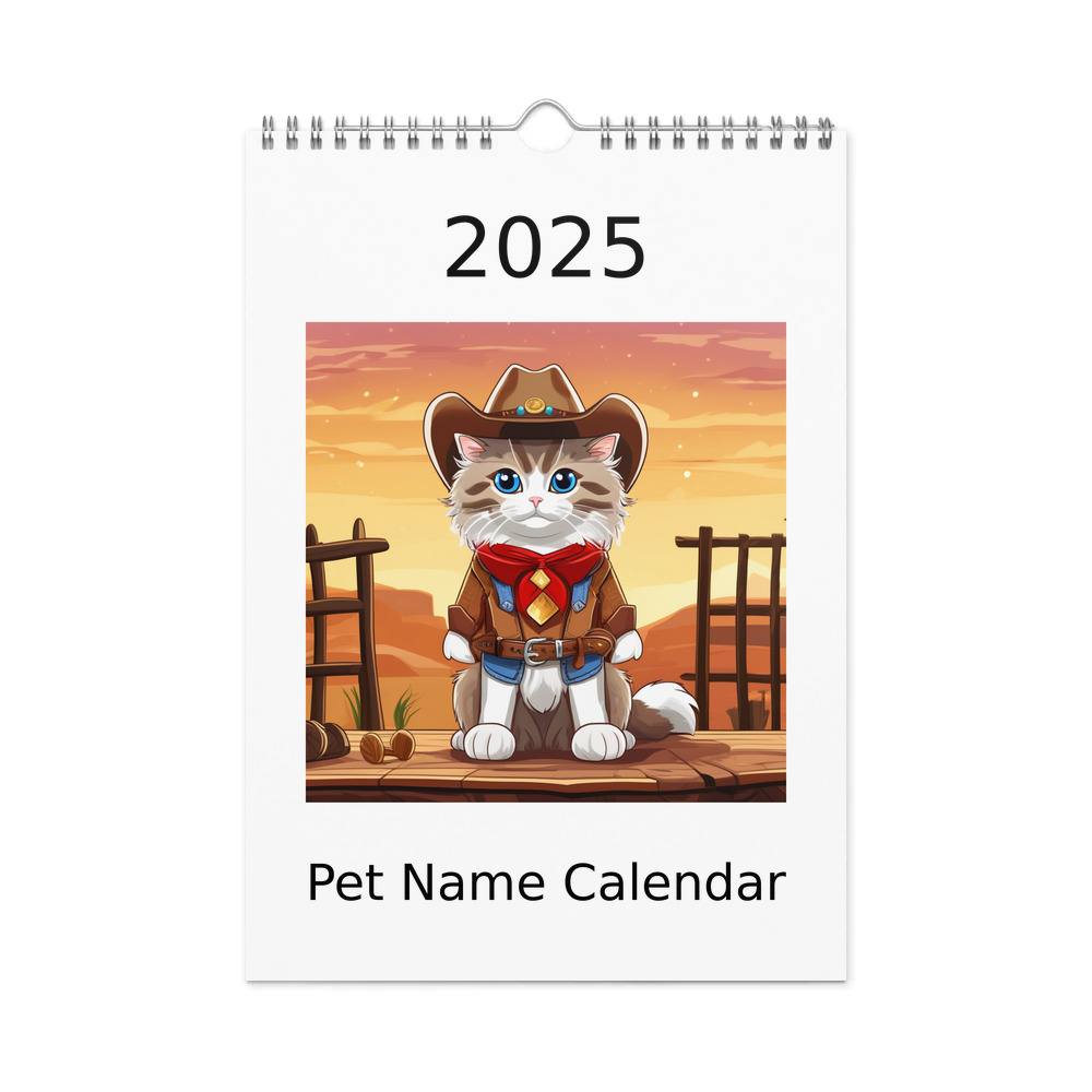 PugMug Custom Tabby Ragdoll Cat Wall Calendar (2026)