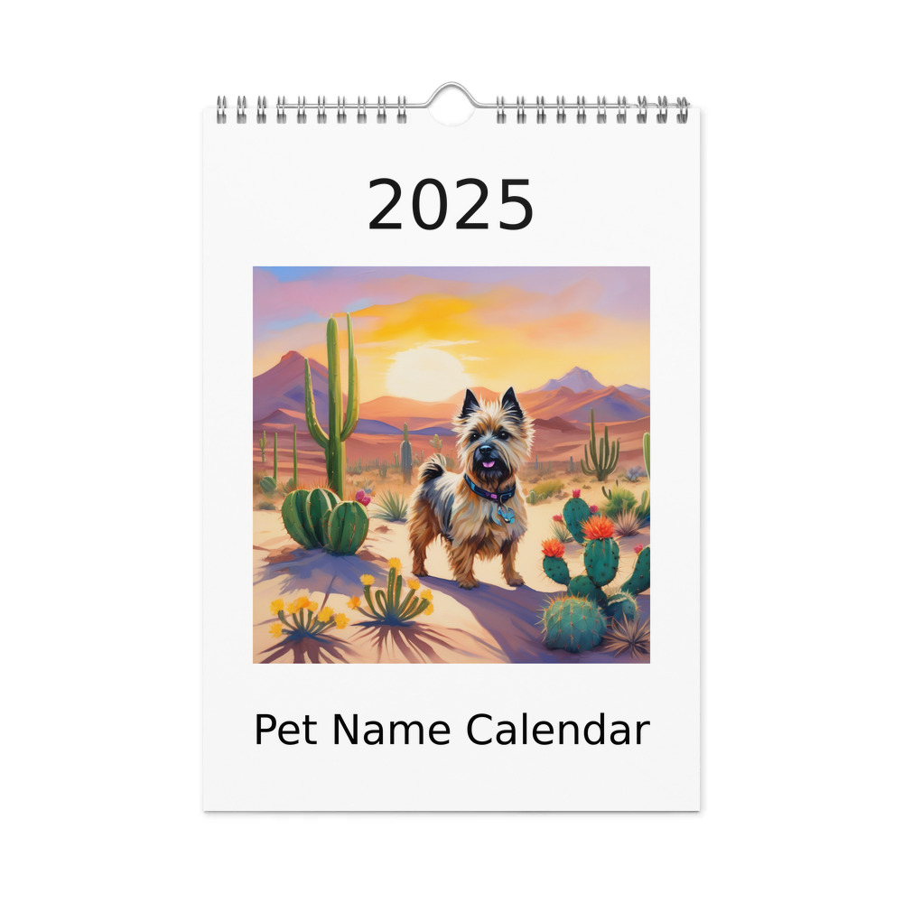 PugMug Custom Cairn Terrier Wall Calendar (2026)