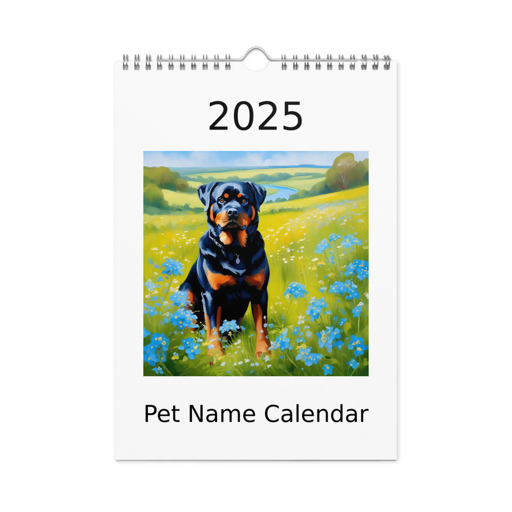 PugMug Custom Rottweiler Wall Calendar (2026)