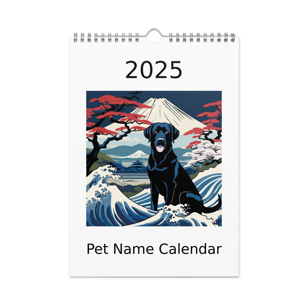 PugMug Custom Black Labrador Retriever Wall Calendar (2026)