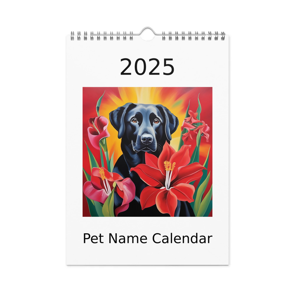 PugMug Custom Black Labrador Retriever Wall Calendar (2026)