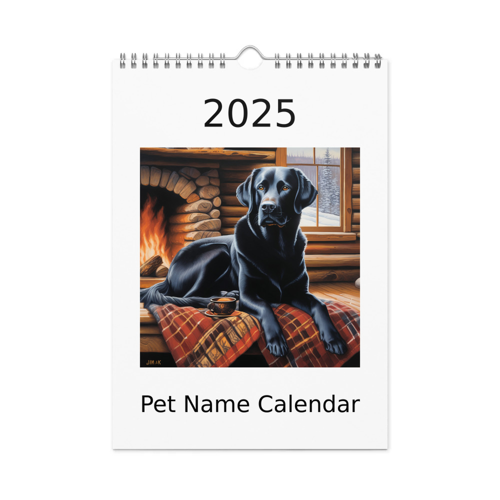 PugMug Custom Black Labrador Retriever Wall Calendar (2026)