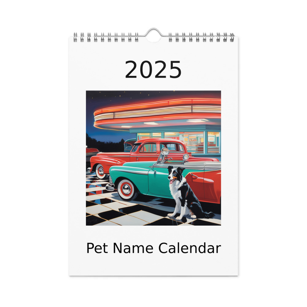 PugMug Custom Border Collie Wall Calendar (2026)