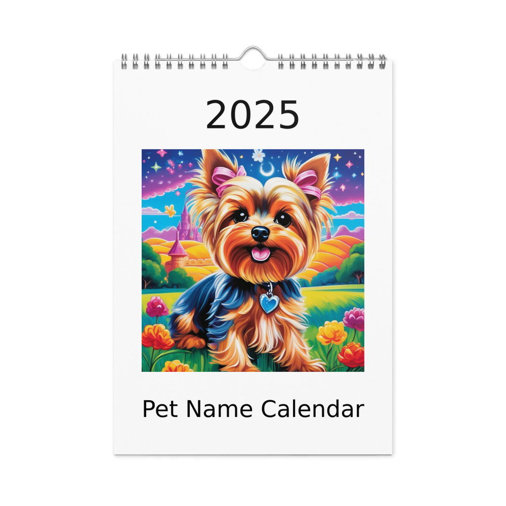 PugMug Custom Yorkshire Terrier Wall Calendar (2026)