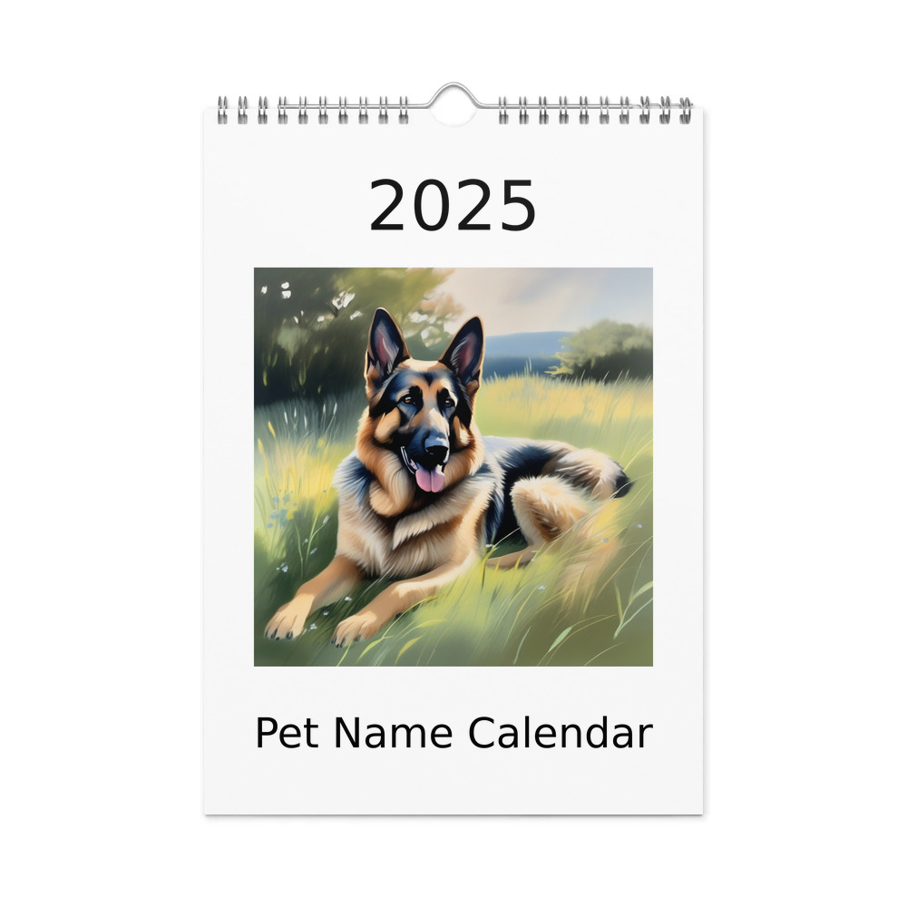 PugMug Custom German Shepherd Dog Wall Calendar (2026)