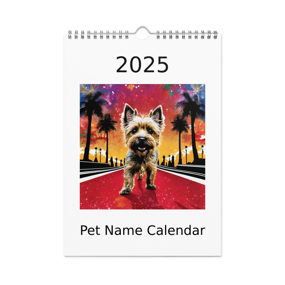 PugMug Custom Cairn Terrier Wall Calendar (2026)