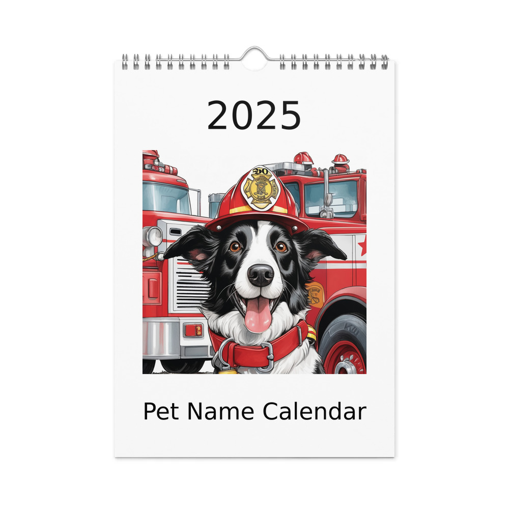 PugMug Custom Border Collie Wall Calendar (2026)
