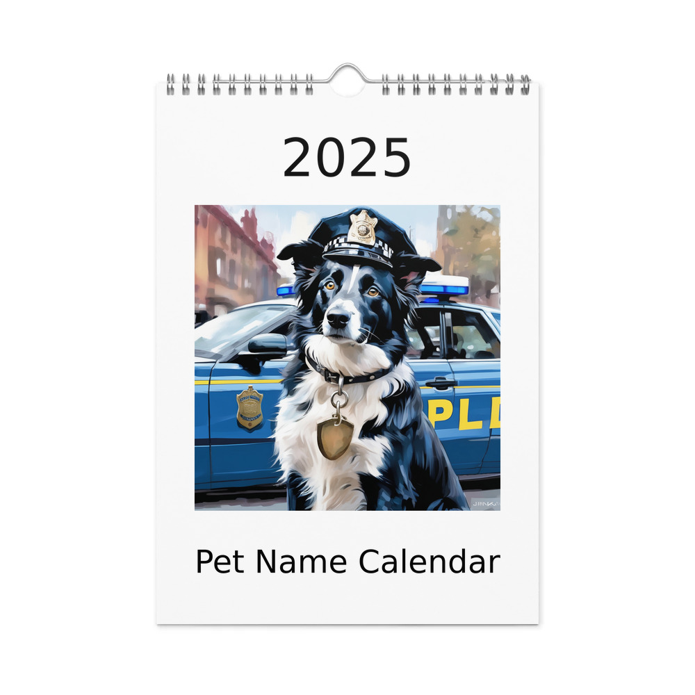PugMug Custom Border Collie Wall Calendar (2026)
