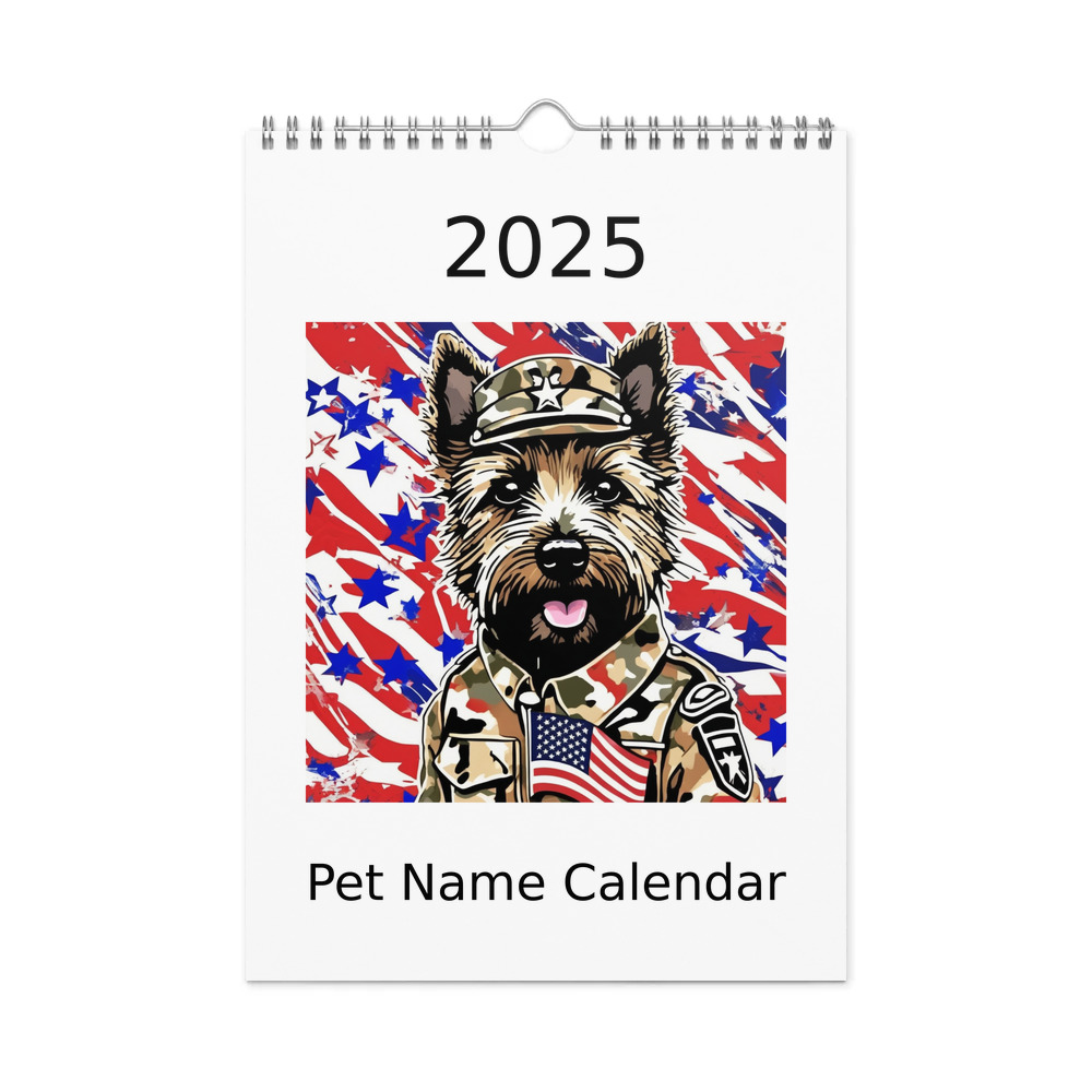 PugMug Custom Cairn Terrier Wall Calendar (2026)