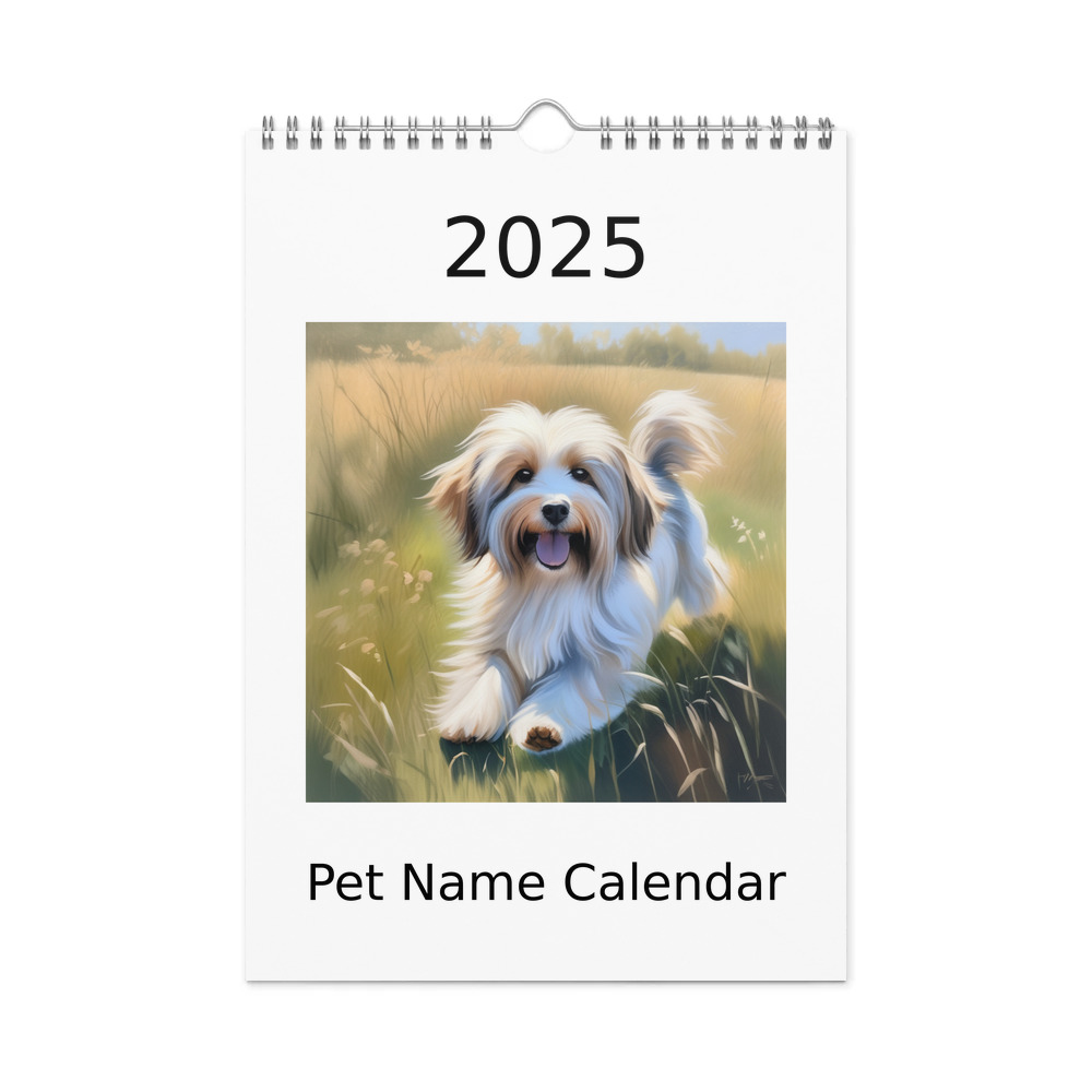PugMug Custom Tan Havanese Dog Wall Calendar (2026)