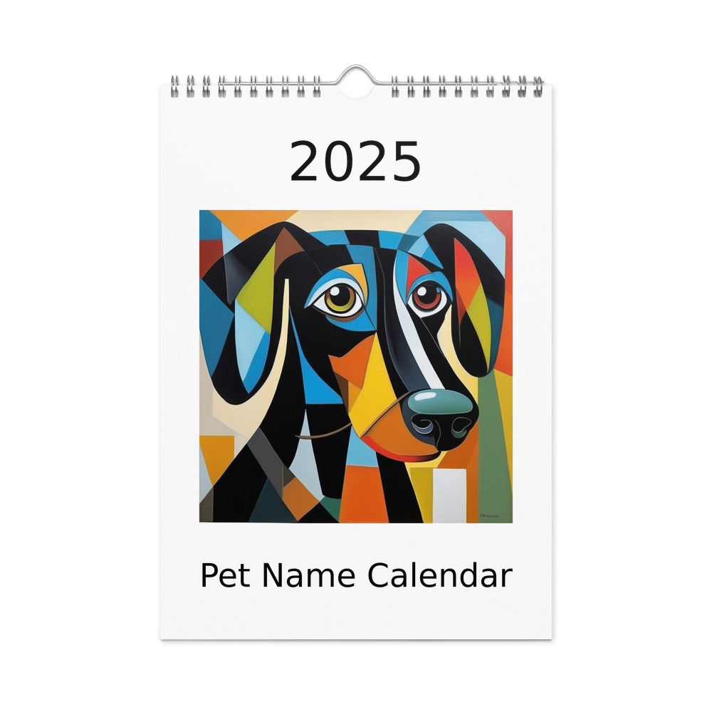 PugMug Custom Black Dachshund Wall Calendar (2026)