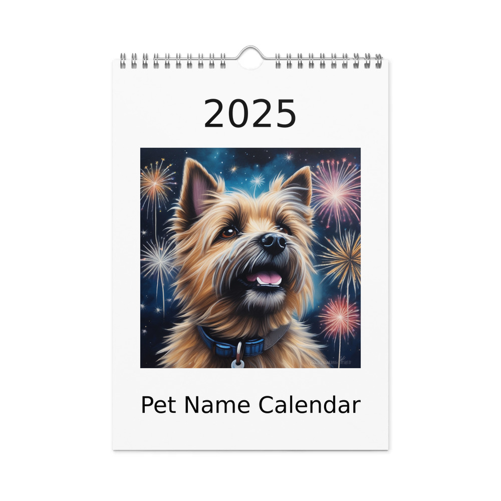 PugMug Custom Cairn Terrier Wall Calendar (2026)