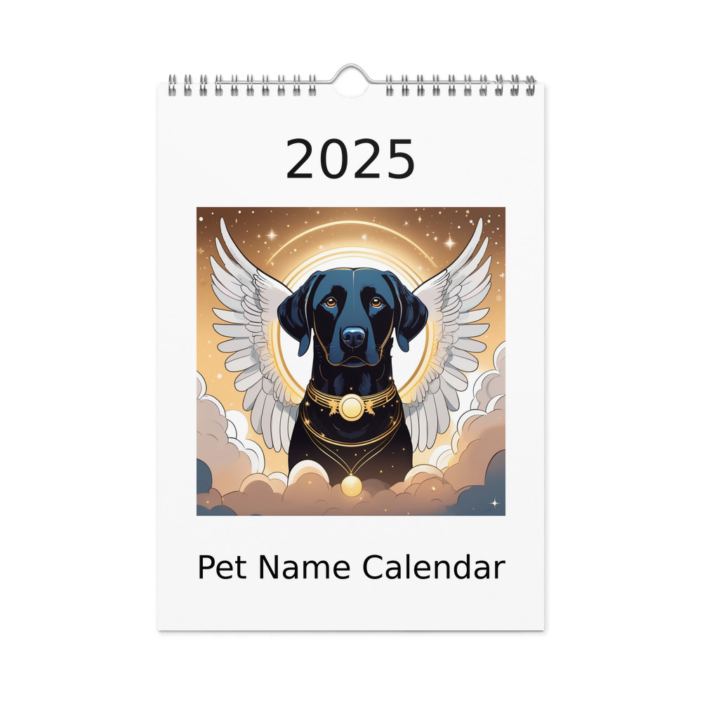 PugMug Custom Black Labrador Retriever Wall Calendar (2026)