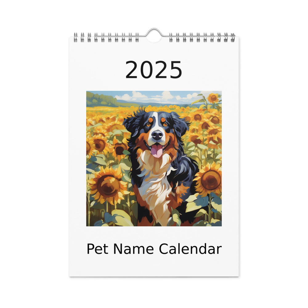 PugMug Custom Bernese Mountain Dog Wall Calendar (2026)