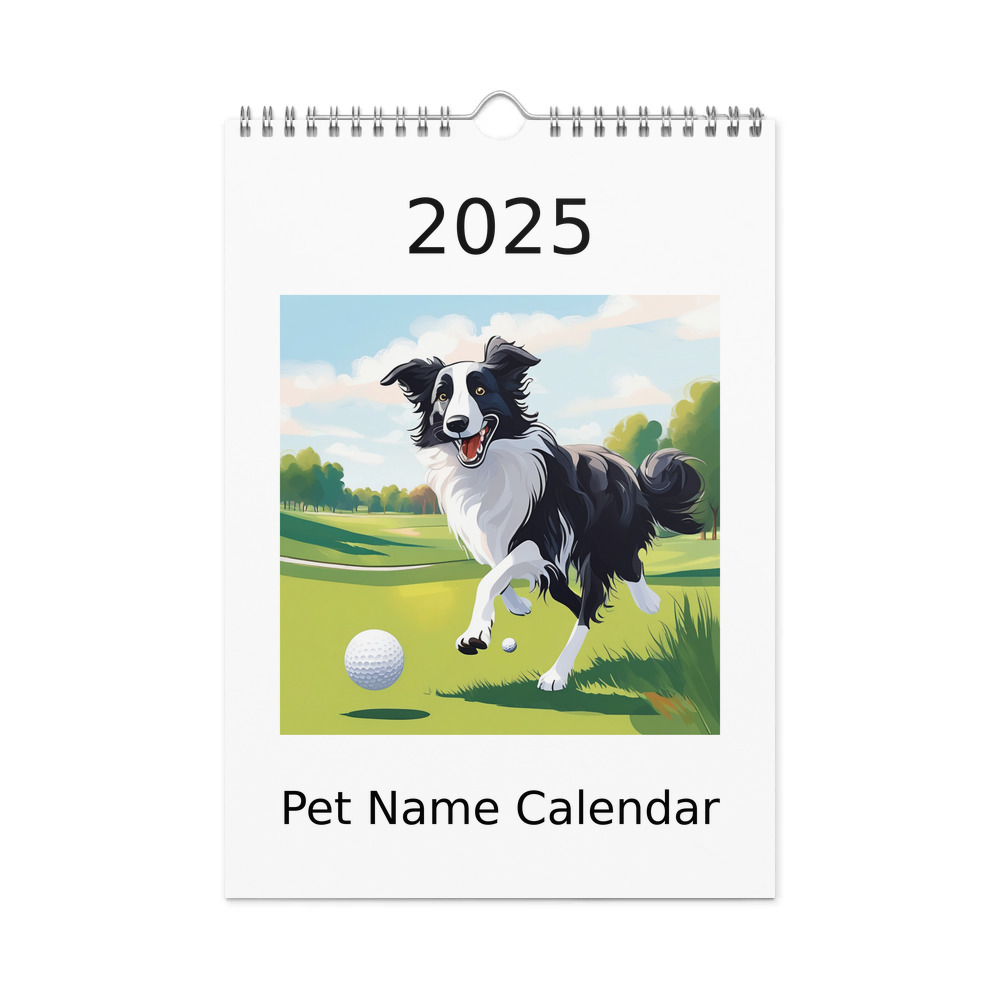 PugMug Custom Border Collie Wall Calendar (2026)