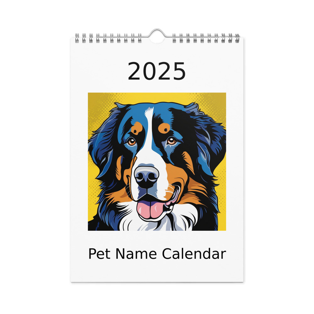 PugMug Custom Bernese Mountain Dog Wall Calendar (2026)