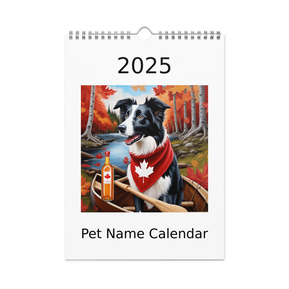 PugMug Custom Border Collie Wall Calendar (2026)