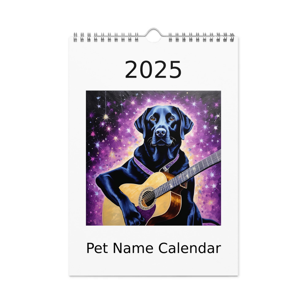 PugMug Custom Black Labrador Retriever Wall Calendar (2026)