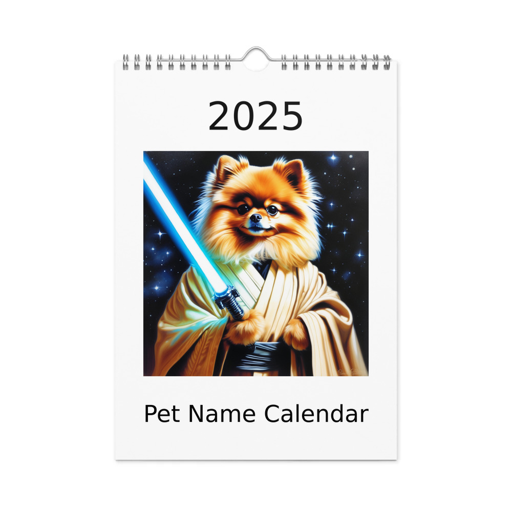 PugMug Custom Tan Pomeranian Wall Calendar (2026)