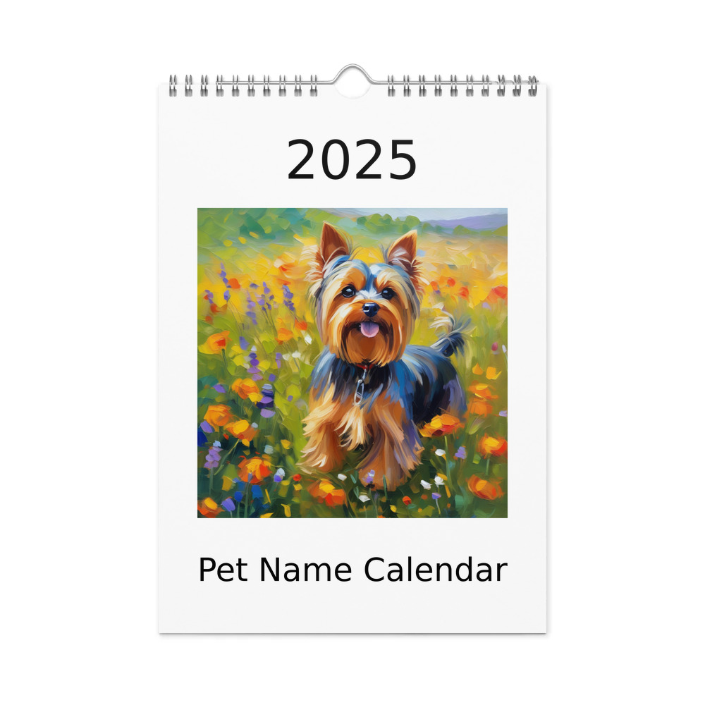 PugMug Custom Yorkshire Terrier Wall Calendar (2026)