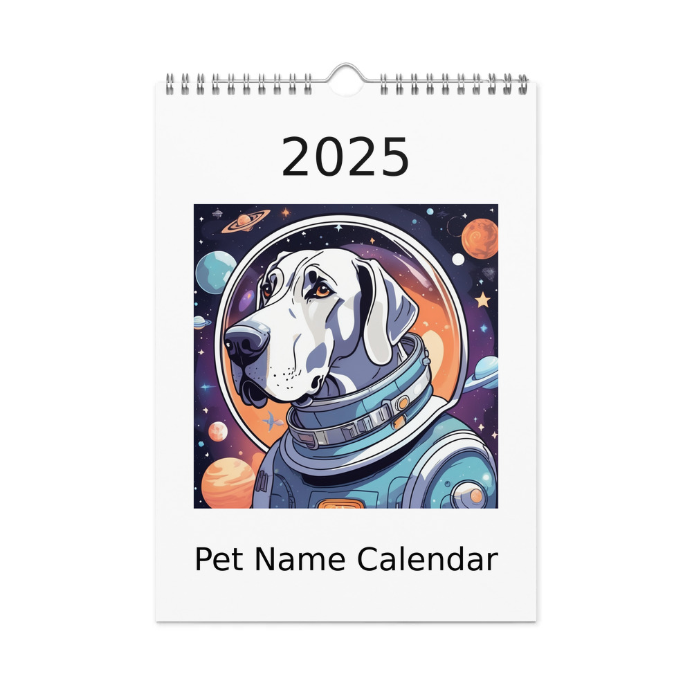 PugMug Custom Great Dane Wall Calendar (2026)