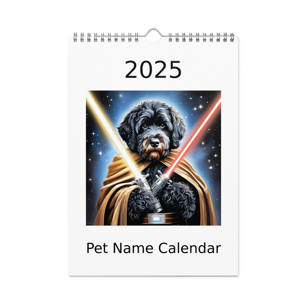 PugMug Custom Portuguese Water Dog Wall Calendar (2026)