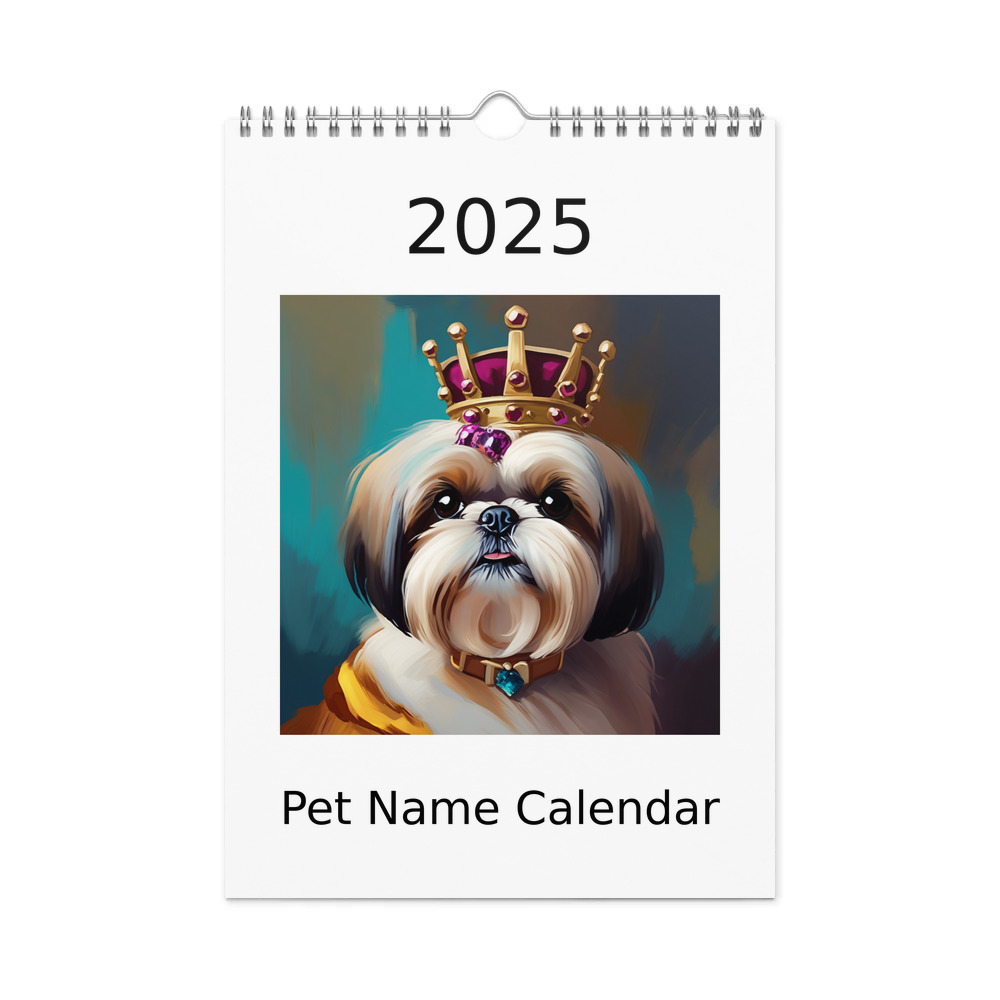 PugMug Custom Shih Tzu Wall Calendar (2026)