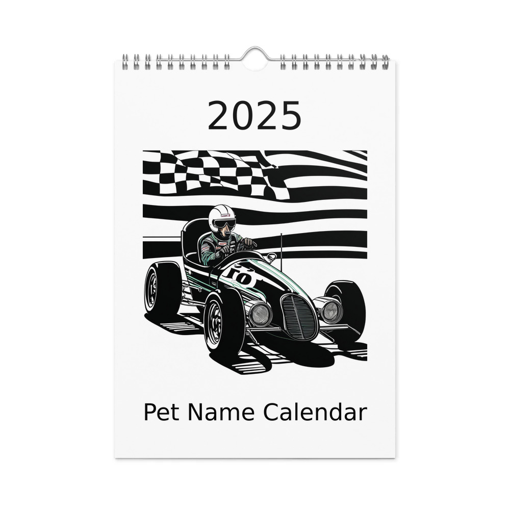 PugMug Custom Black Dachshund Wall Calendar (2026)
