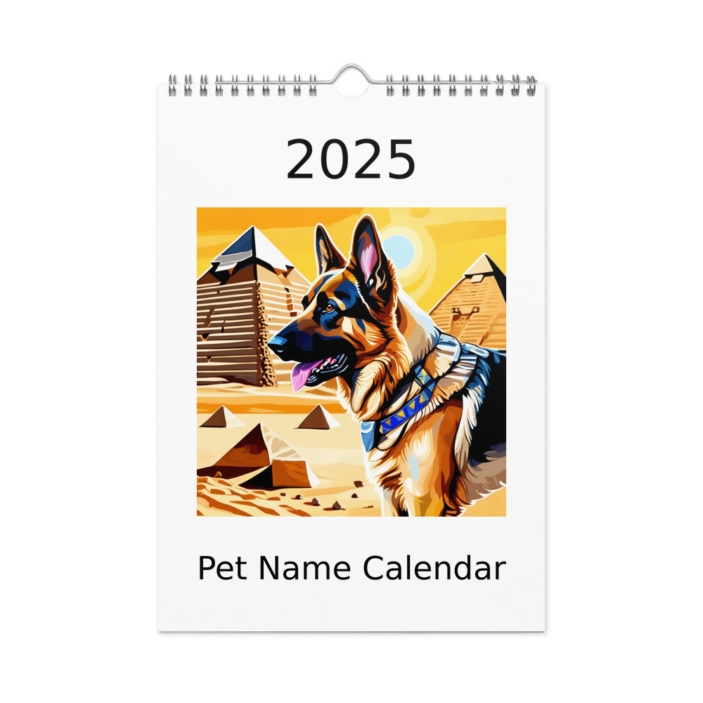 PugMug Custom German Shepherd Dog Wall Calendar (2026)