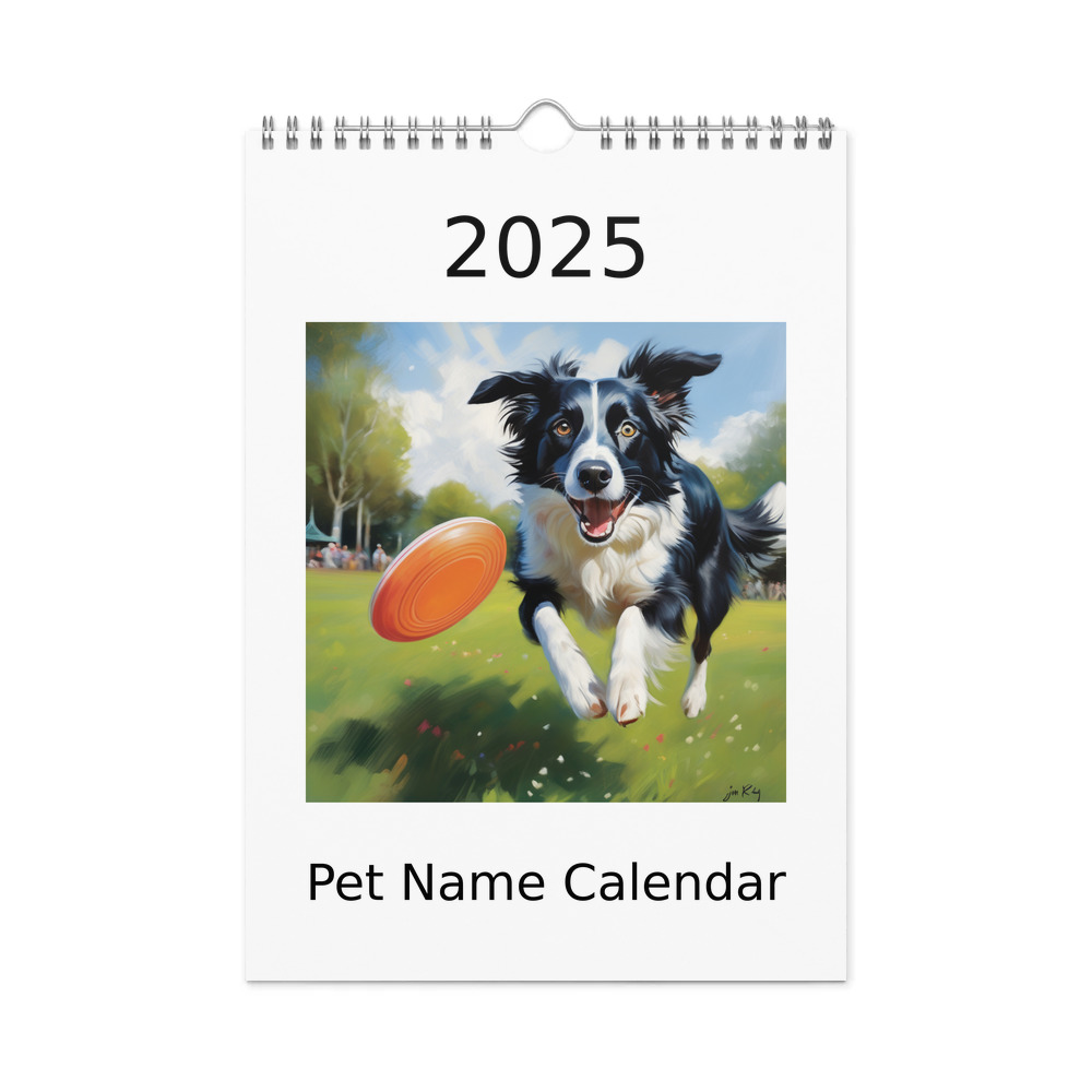 PugMug Custom Border Collie Wall Calendar (2026)