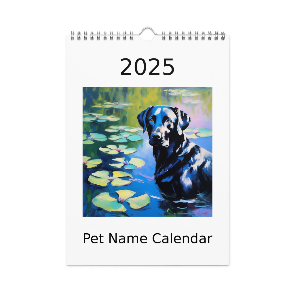 PugMug Custom Black Labrador Retriever Wall Calendar (2026)