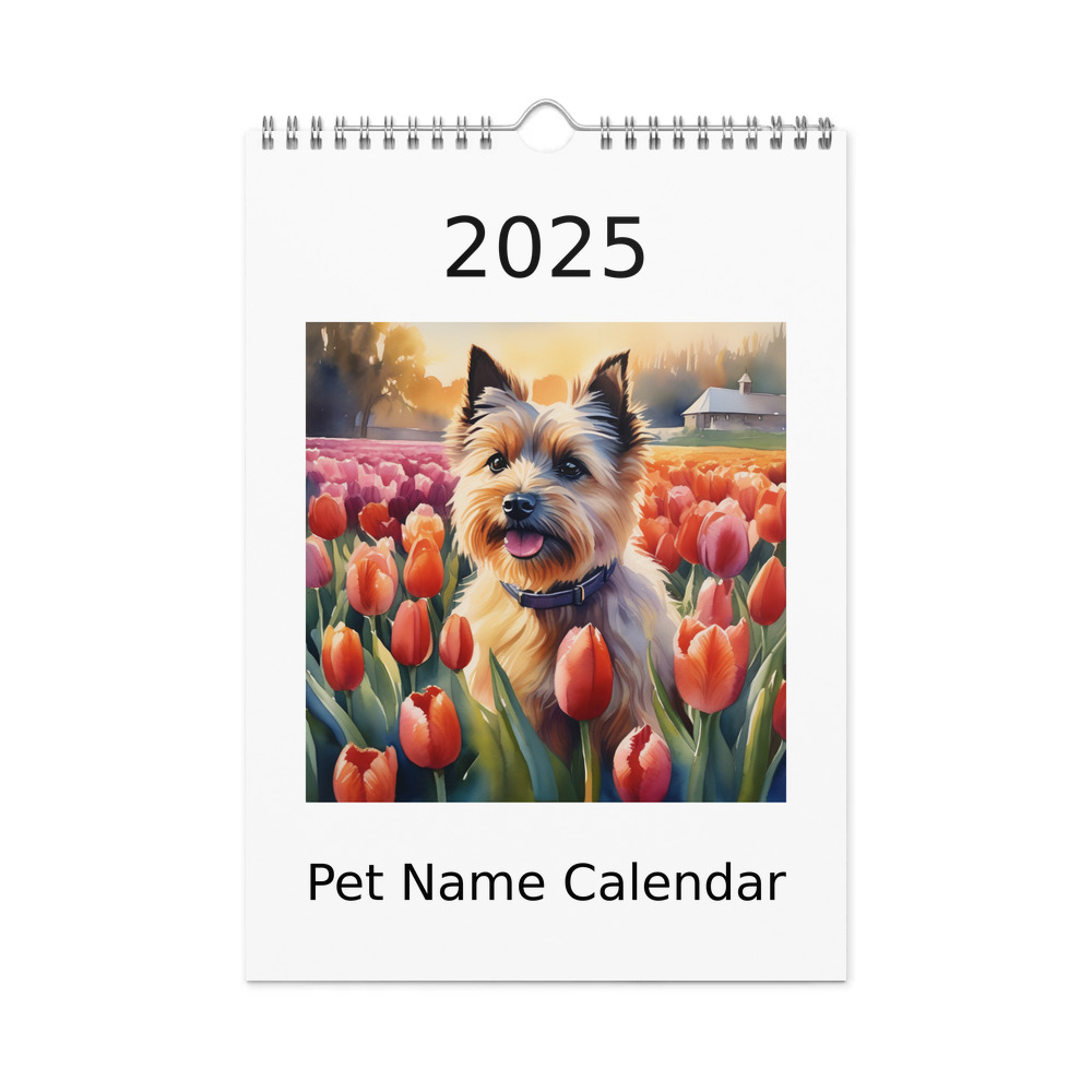 PugMug Custom Cairn Terrier Wall Calendar (2026)