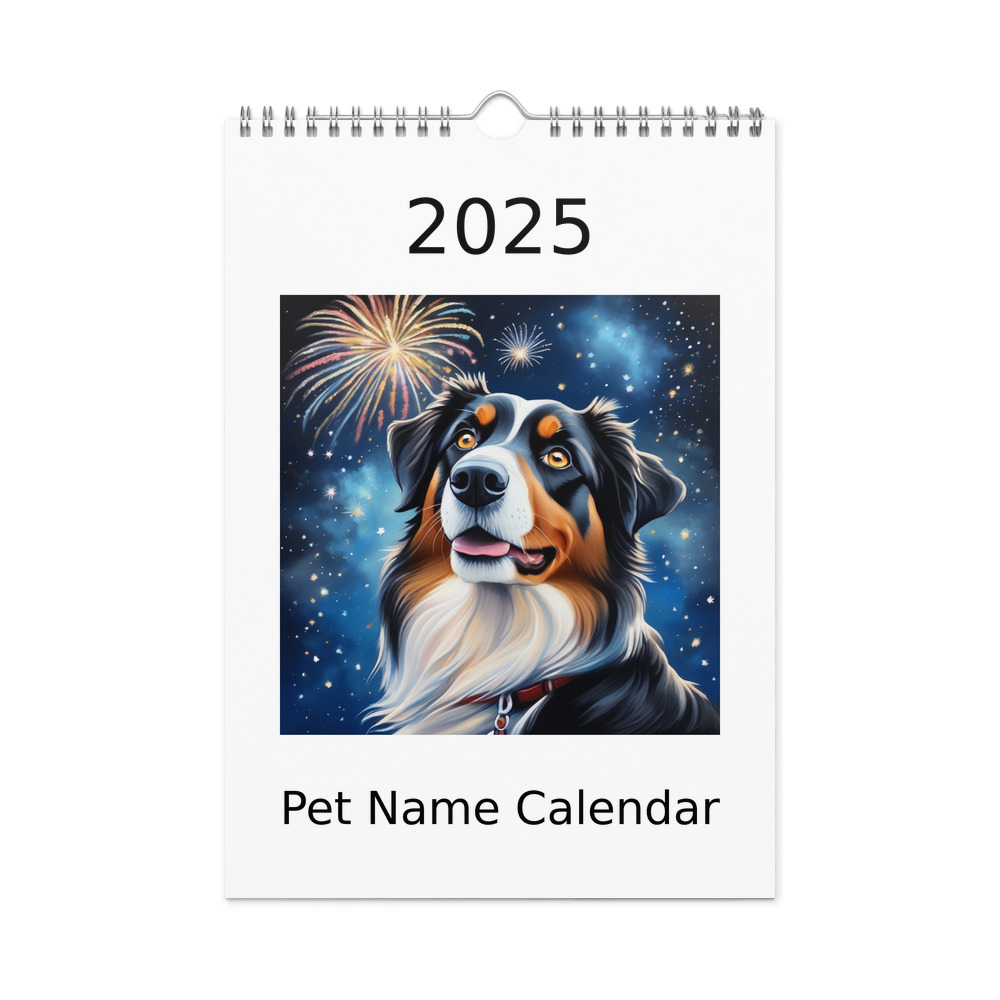 PugMug Custom Miniature American Shepherd Wall Calendar (2026)