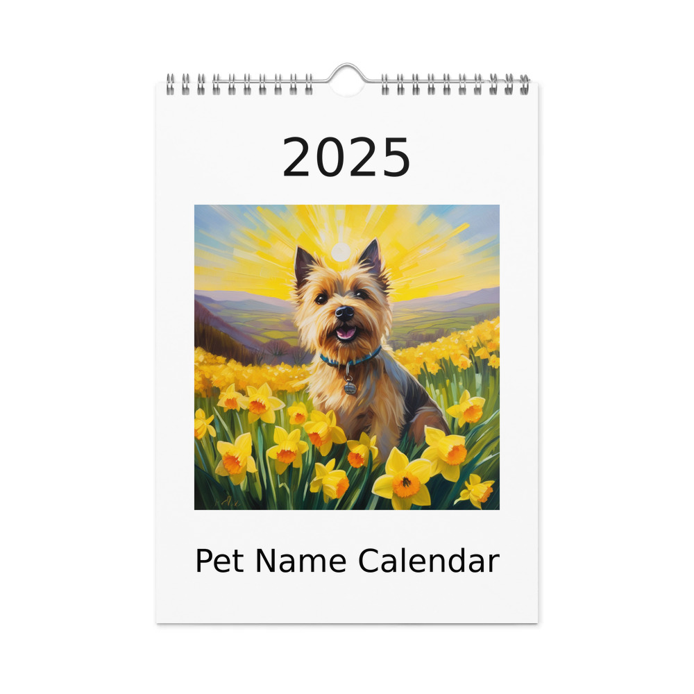 PugMug Custom Cairn Terrier Wall Calendar (2026)