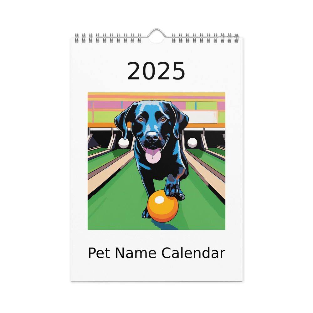 PugMug Custom Black Labrador Retriever Wall Calendar (2026)