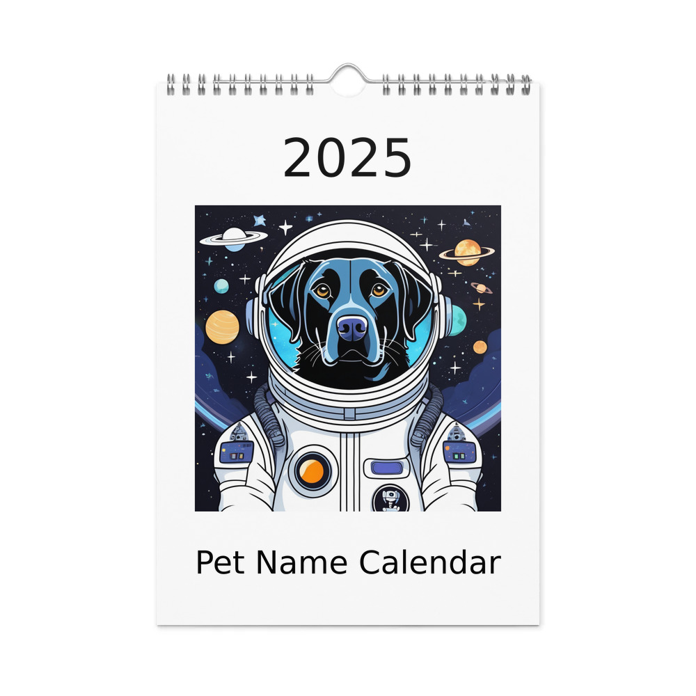 PugMug Custom Black Labrador Retriever Wall Calendar (2026)