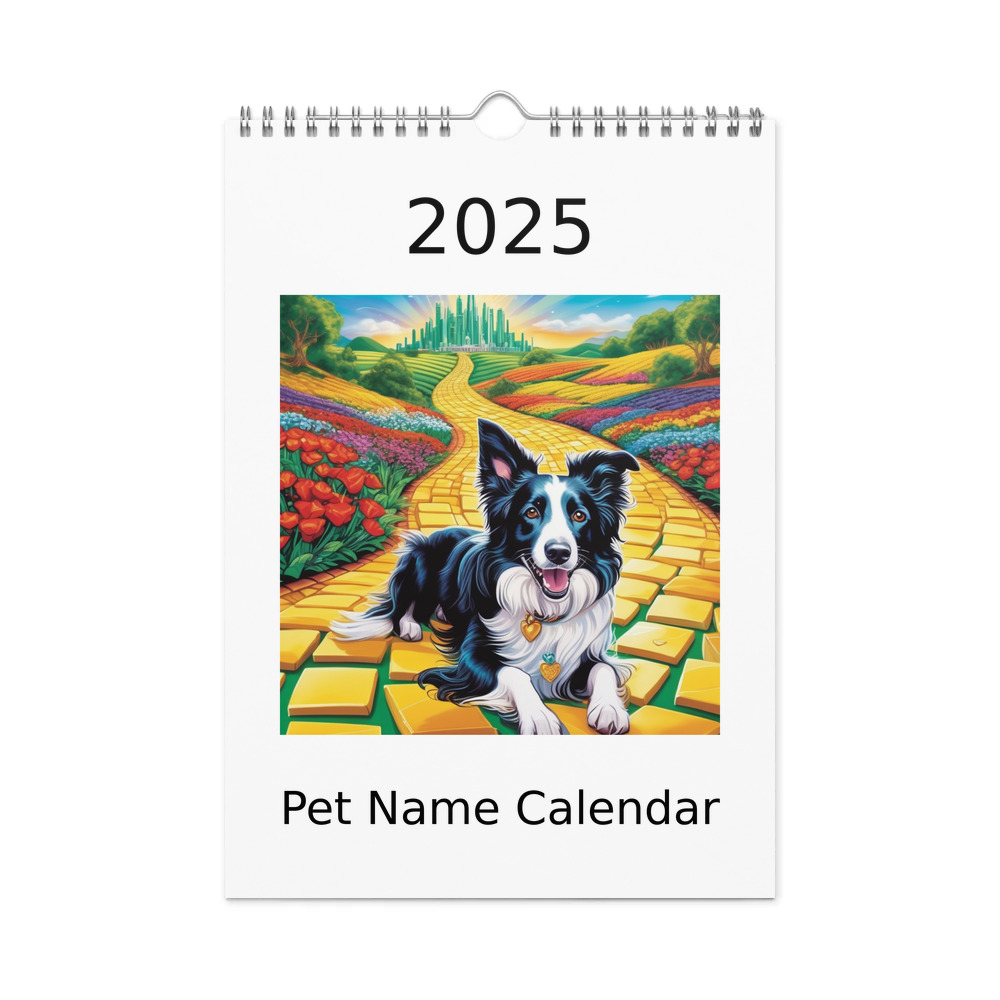 PugMug Custom Border Collie Wall Calendar (2026)