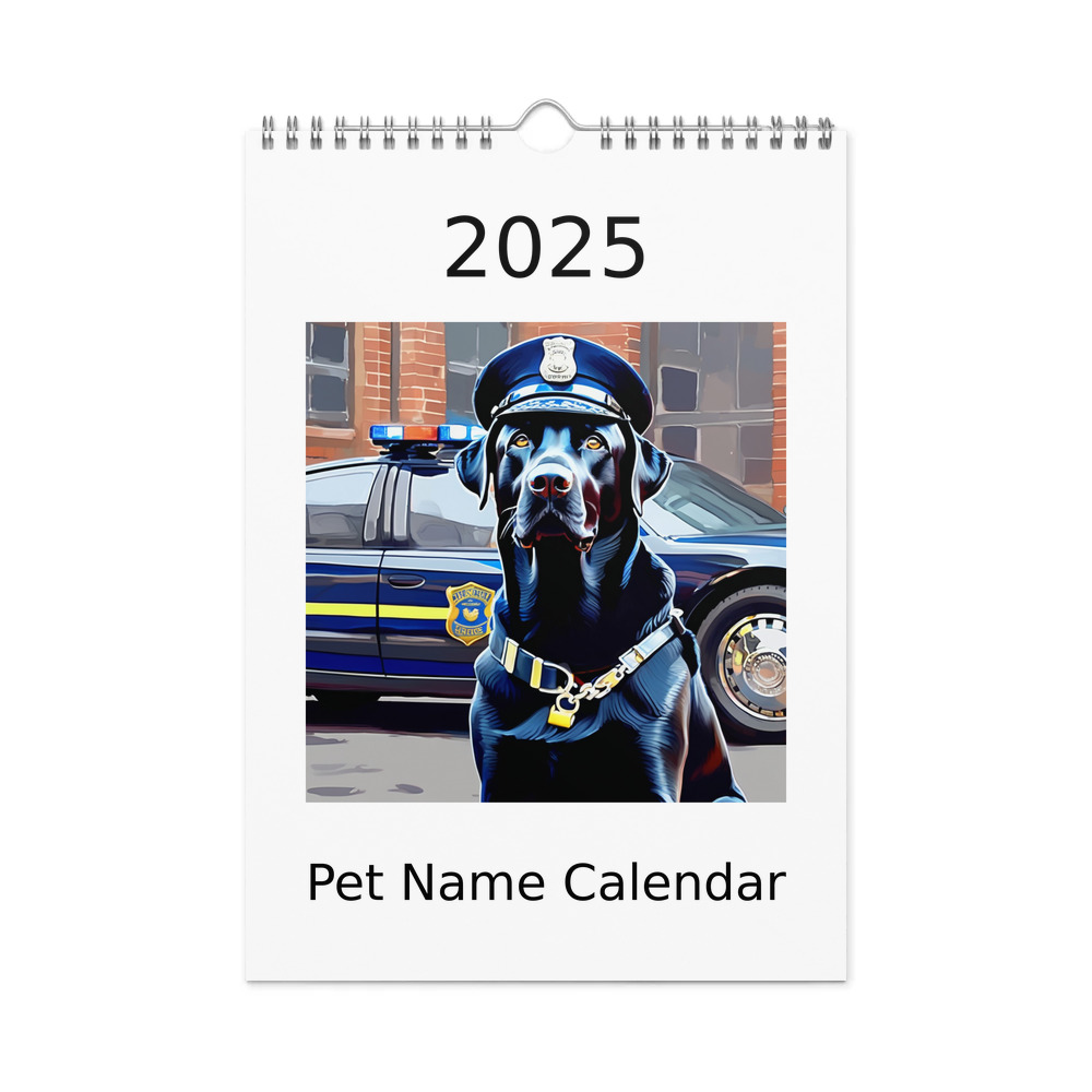 PugMug Custom Black Labrador Retriever Wall Calendar (2026)