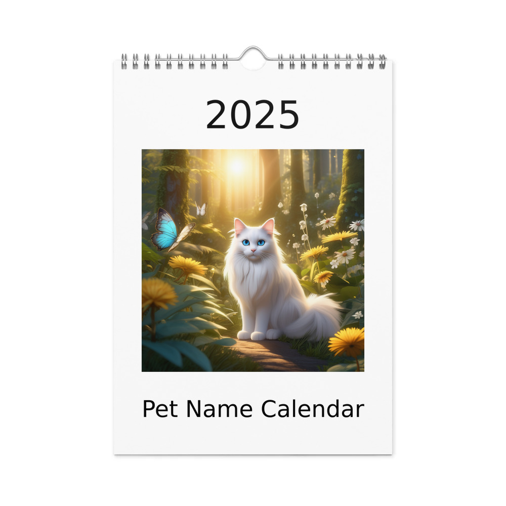 PugMug Custom White Ragdoll Cat Wall Calendar (2026)