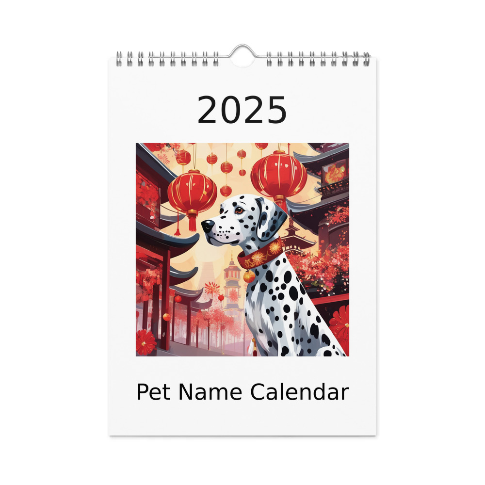PugMug Custom Dalmatian Wall Calendar (2026)