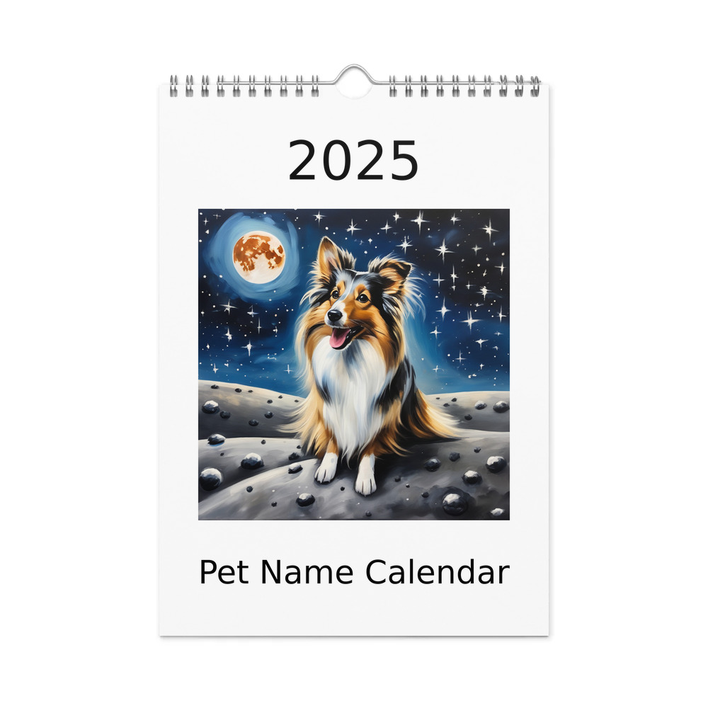 PugMug Custom Shetland Sheepdog Wall Calendar (2026)