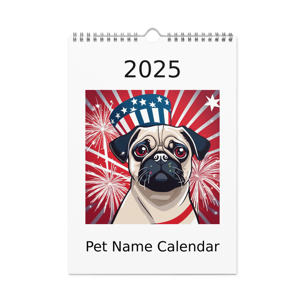 PugMug Custom Pet Wall Calendar (2026)