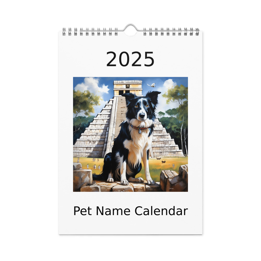 PugMug Custom Border Collie Wall Calendar (2026)